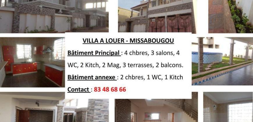 Grande villa spacieuse a louer a Missabougou