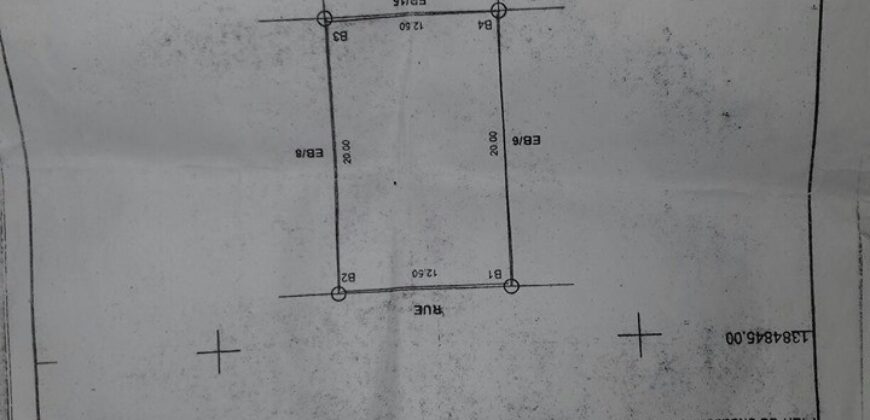 2 terrains contigus de 250 m² en titre foncier à vendre – Kabala, Bamako