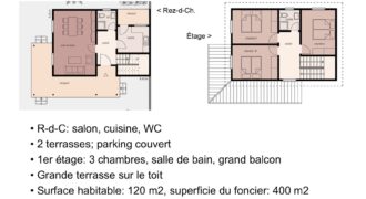 Villa rénovée 2 chambres avec vue panoramique à vendre – Sébénikoro, Bamako