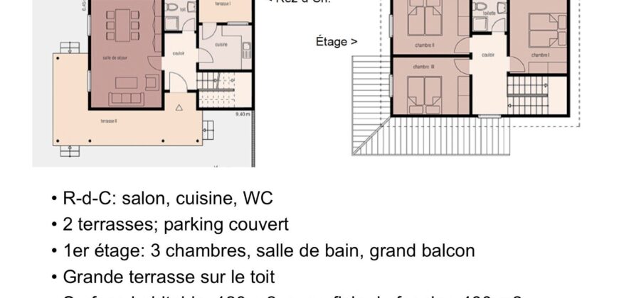 Villa rénovée 2 chambres avec vue panoramique à vendre – Sébénikoro, Bamako