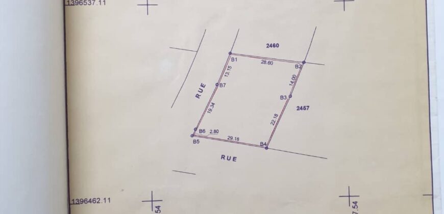 Terrain 993 m² à vendre – ACI 2000, face à Cira Mali