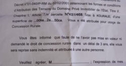 Terrains de 250 et 300 m² à vendre – Kouralé, près de Kabala Terrains de 250 et 300 m² à vendre – Kouralé, près de Kabala