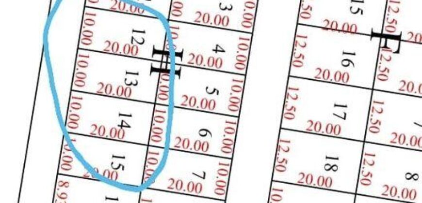 Quatre terrains collés de 3.150 m² à vendre – Tabacoro, Niamana
