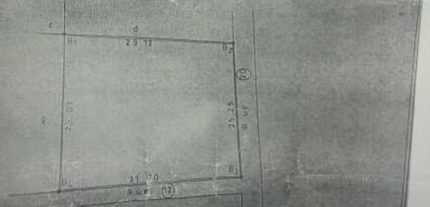 Terrain d&rsquo;angle de 762 m² au bord du goudron à vendre – Sébénikoro