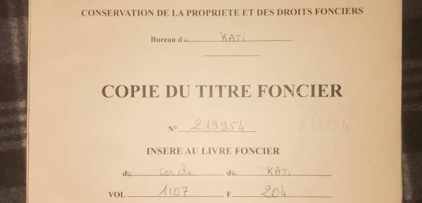 Deux terrains collés en titre foncier à vendre – Katibougou Samako
