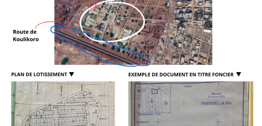 Lots de 300 m² en titre foncier individuel à vendre – Moribabougou