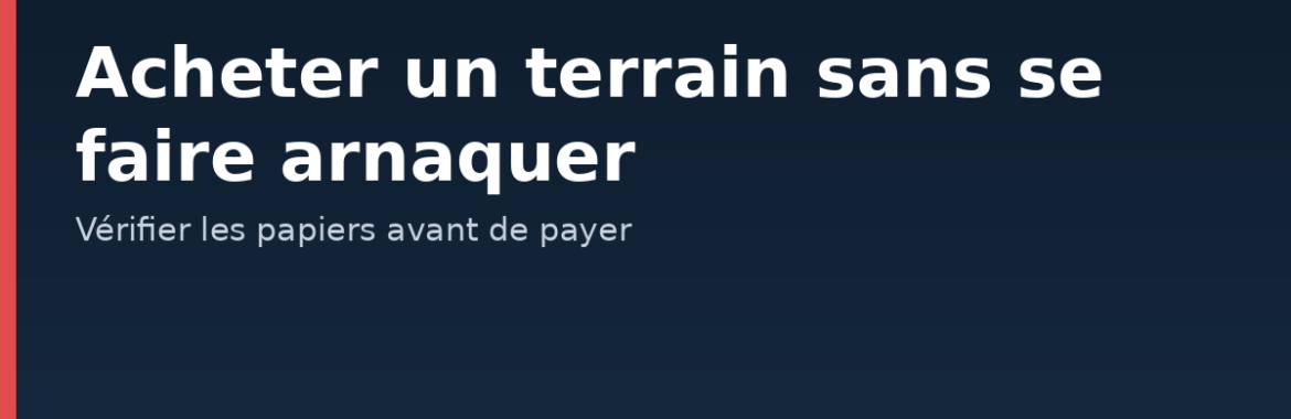 Acheter un terrain au Mali sans se faire arnaquer : vérifier les papiers avant de payer