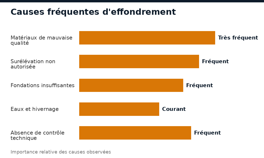 Causes fréquentes d'effondrement d'immeuble à Bamako : matériaux, surélévation, fondations