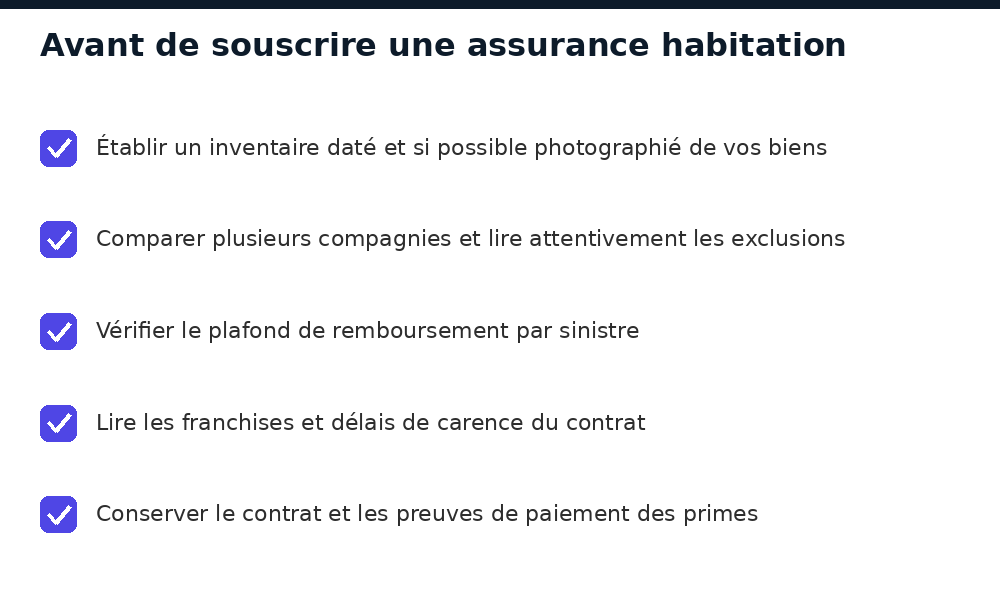 Checklist en cinq points avant de souscrire une assurance habitation à Bamako