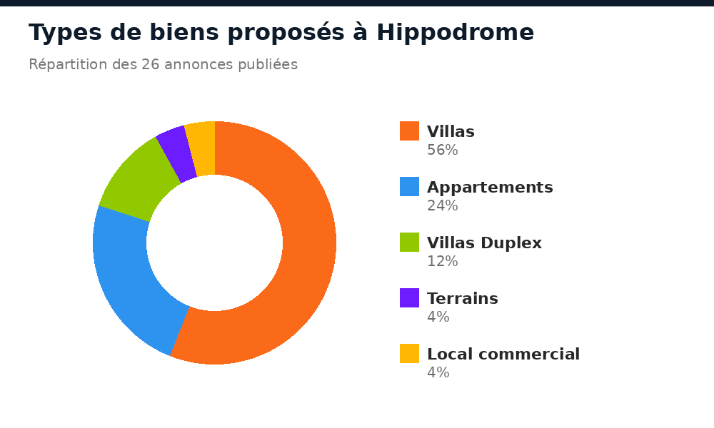 Répartition des types de biens proposés à Hippodrome