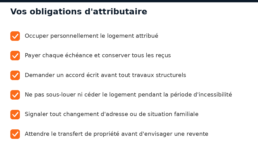 Obligations d'un attributaire de logement social au Mali : occuper, payer, ne pas céder