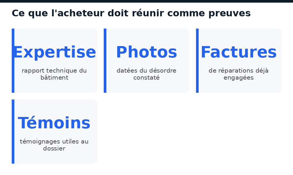 Les preuves à réunir par l'acheteur en cas de vice caché immobilier au Mali
