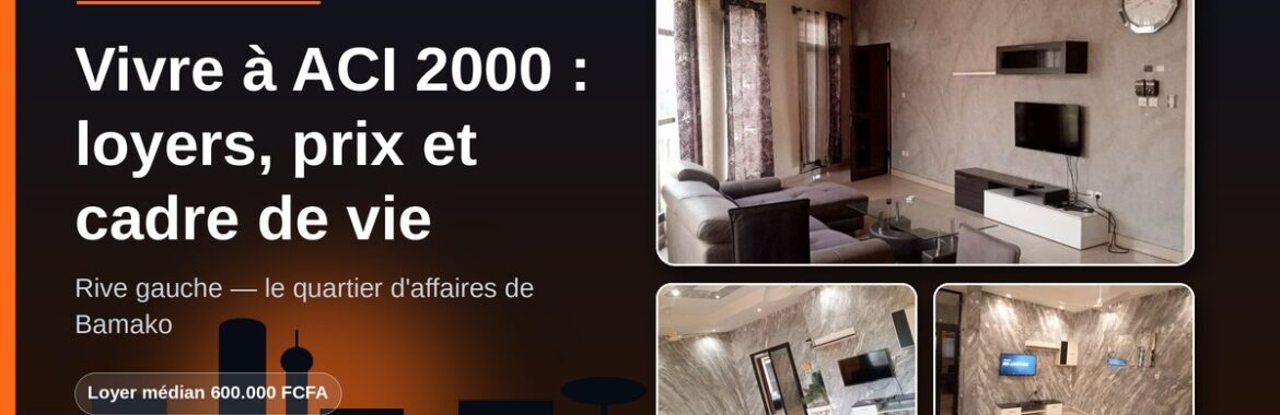 Vivre à ACI 2000 (Bamako) : loyers, prix de vente et cadre de vie