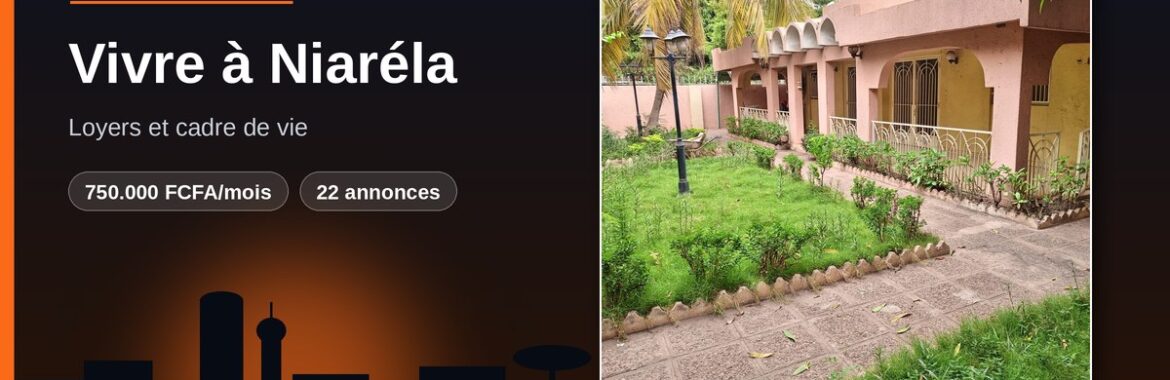 Vivre à Niaréla (Bamako) : loyers et cadre de vie