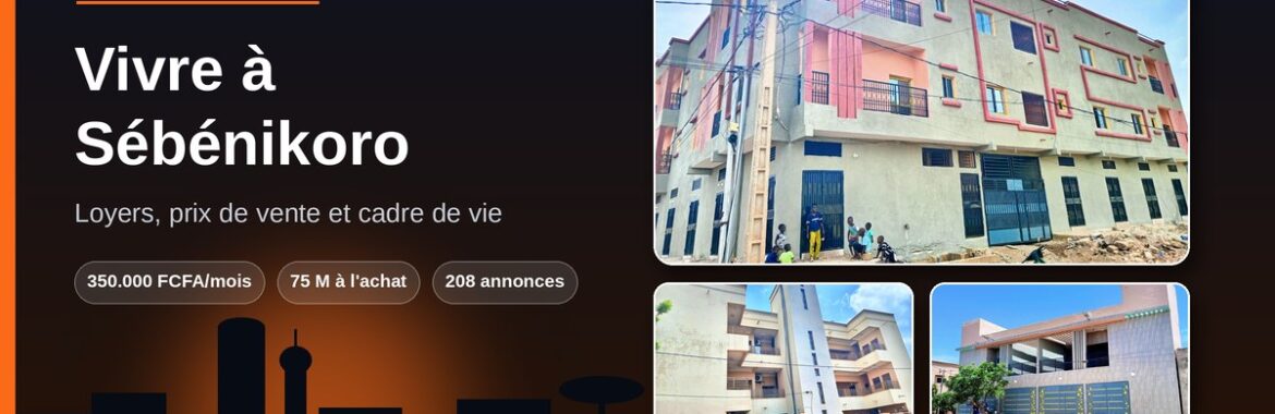 Vivre à Sébénikoro (Bamako) : loyers, prix de vente et cadre de vie