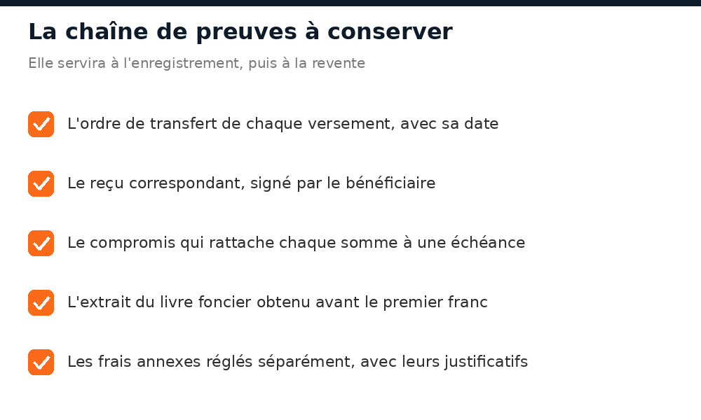 Les pièces à conserver pour justifier chaque versement d'un achat immobilier au Mali