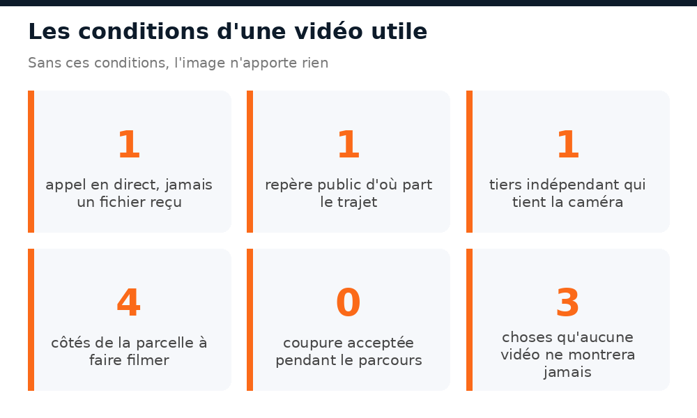 Les conditions qui rendent une vidéo exploitable pour un achat immobilier au Mali