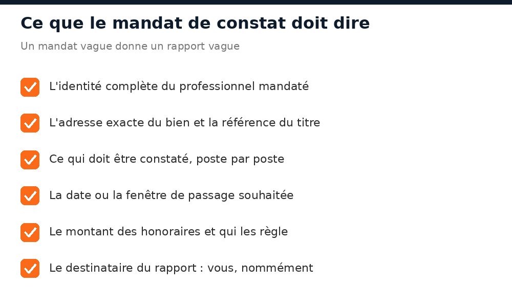 Les six mentions que doit contenir un mandat de constat immobilier au Mali