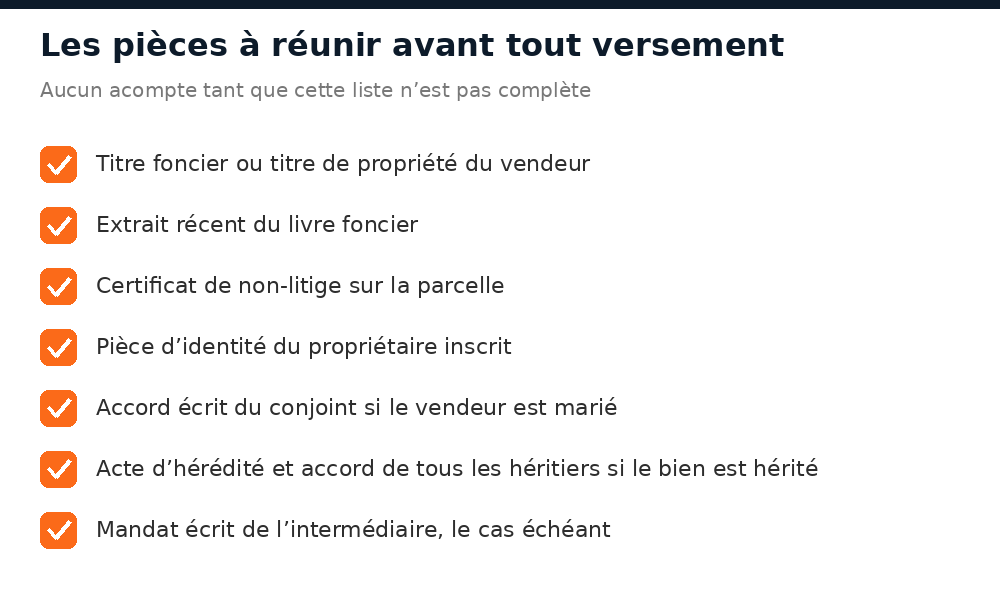 Liste des documents à exiger du vendeur avant tout versement lors d’un achat à Bamako