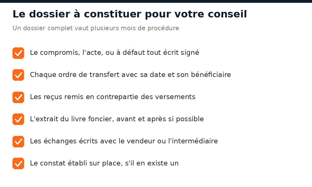 Les six pièces à réunir pour un avocat dans un litige immobilier au Mali