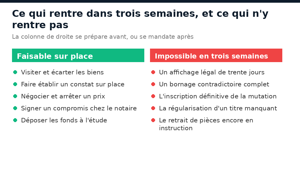 Démarches immobilières faisables et impossibles en trois semaines au Mali